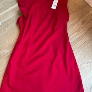 Vineyard Vines Women's Red Flutter Sleeve Shift Dress - Size 8